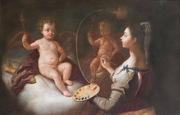 Paolo de Matteis  e studio (Piano Vetrale, 1662- Napoli, 1728) - Allegoria dell'arte