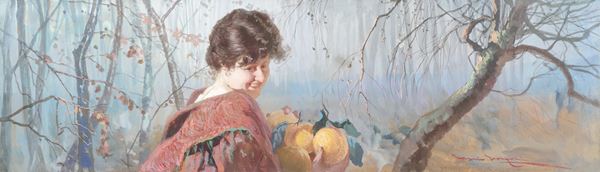 Mario  Borgoni (Pesaro, 1869 &#8211; Napoli, 1936) - Inverno