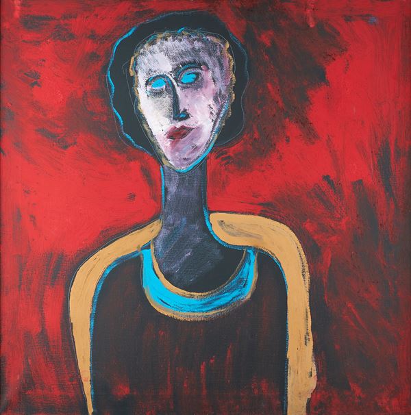 Tano Festa : Senza titolo  (1985)  - Acrilico su tela - Asta Arte Moderna e Contemporanea - Blindarte Casa d'Aste