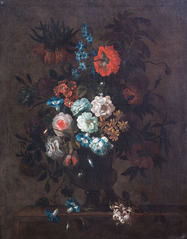 attribuito a Jean Pierre Brueghel - Vaso con fiori