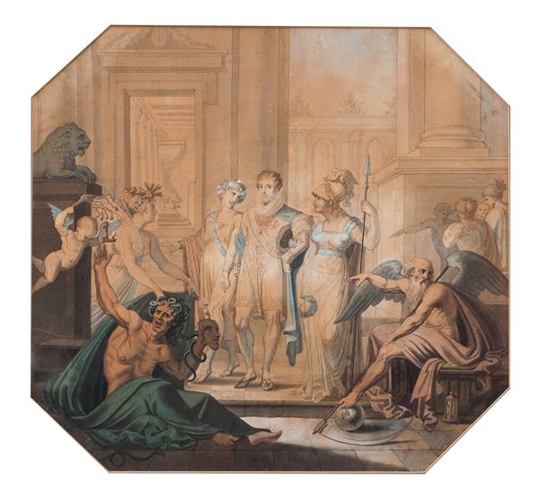 Spagna, prima met&#224; XIX secolo - Allegoria del buon governo di Ferdinando VII Re di Spagna