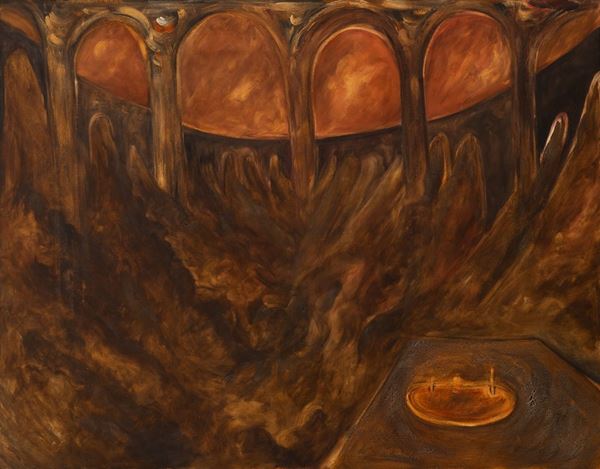 Marco Del Re : Senza titolo  (1986)  - Olio su tela  - Asta Arte Moderna e Contemporanea - Blindarte Casa d'Aste