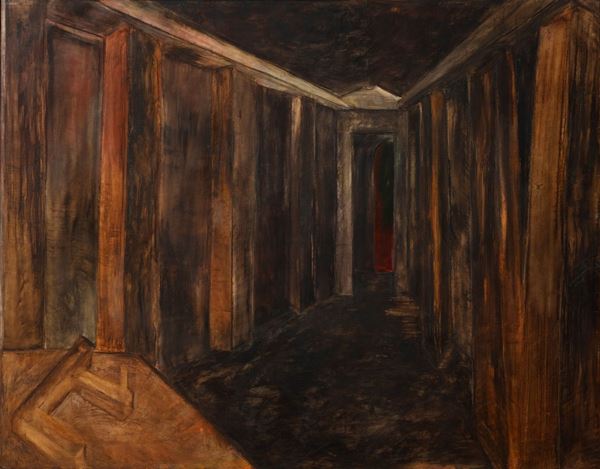 Marco Del Re : Senza Titolo  (1986)  - Olio su tela - Asta Arte Moderna e Contemporanea - Blindarte Casa d'Aste