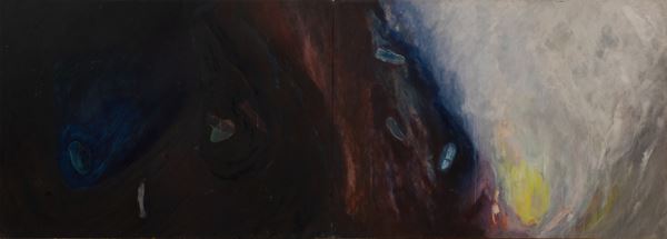 Sean  Shanahan : Road to Wurzburg  (1983)  - Dittico di n. 2 olii su pannelli - Asta Arte Moderna e Contemporanea - Blindarte Casa d'Aste