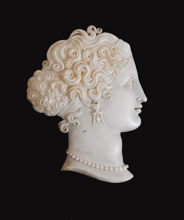 Manifattura di  Torre del Greco, Epoca Impero : Cammeo in sardonica   - Asta Antiquariato, Dipinti antichi e del XIX secolo - Blindarte Casa d'Aste
