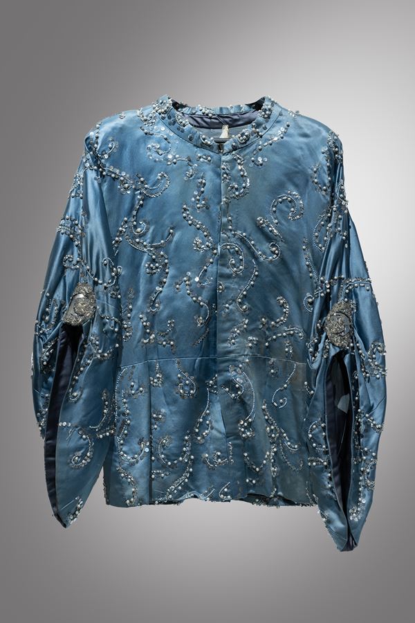 Teatro San Carlo: Light blue jacket with sequin applications