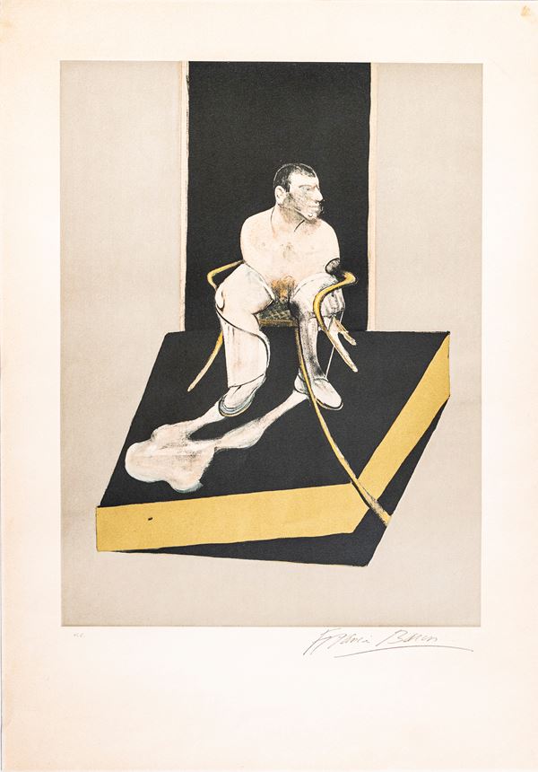 Francis Bacon : Portrait of John Edwards, from Triptych  (1986-87)  - Acquaforte e acquatinta su carta Arches - Asta Arte Moderna e Contemporanea - Blindarte Casa d'Aste