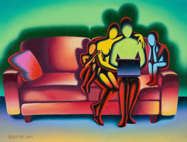 Mark  Kostabi - The new sacred family