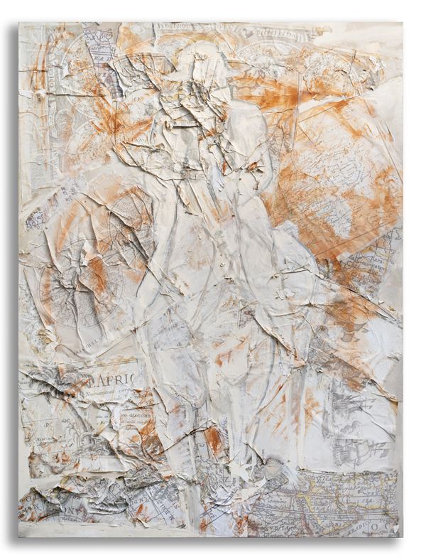 Anna Sargenti : Napoleone a cavallo  - Mixex media on canvas -  BUY NOW - Contemporary Art + - Blindarte Casa d'Aste