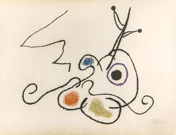 Joan  Mir&#242; : Ubu aux baleares  (1971)  - Lithograph on Arches paper - Auction Modern and Contemporary Art - Blindarte Casa d'Aste