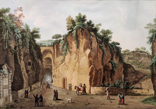 Scuola napoletana, XIX secolo - Grotta del Cocceo a Piedigrotta