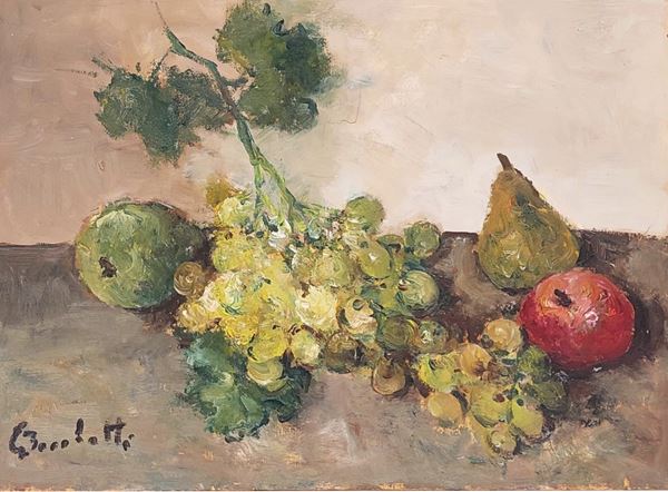 Gaetano Bocchetti - Uva, pere e mele su un piano
