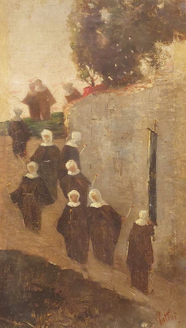 Teofilo Patini - La passeggiata delle monache