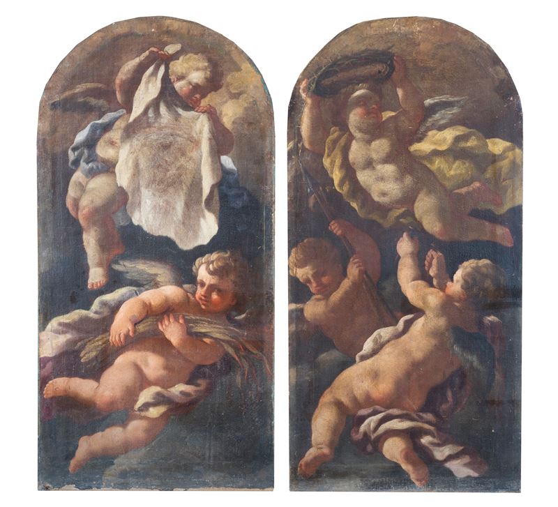 Angeli con i simboli della passione di Cristo