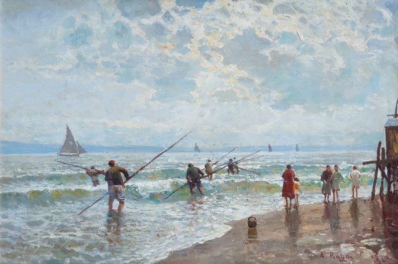 Spiaggia con bagnanti