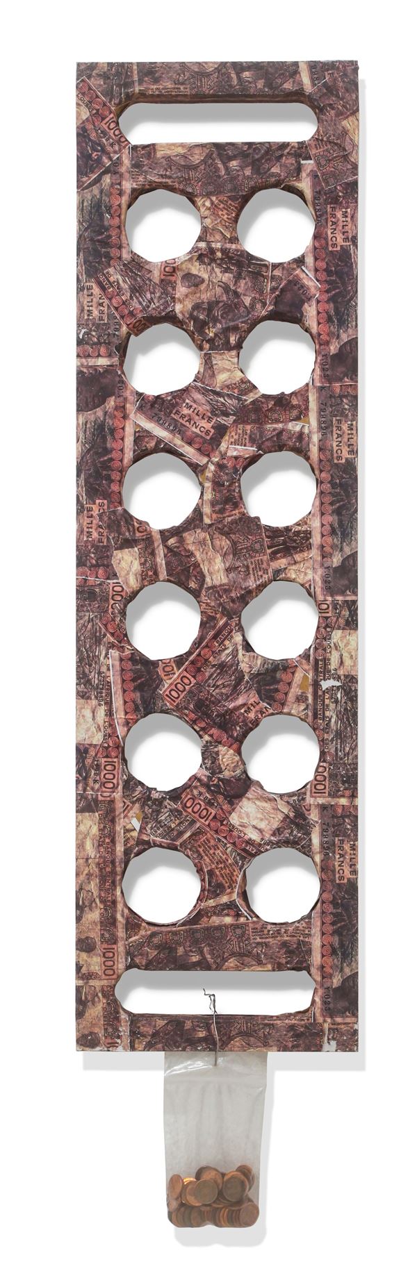 Meschac Gaba : Untitled  - Wood, paper money and coins - Auction Modern and Contemporary Art - Blindarte Casa d'Aste