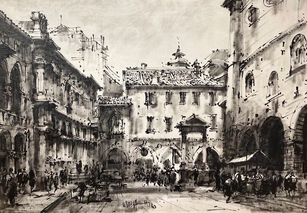 Ugo  Stefanutti - Milano: Loggia Piazza Mercanti