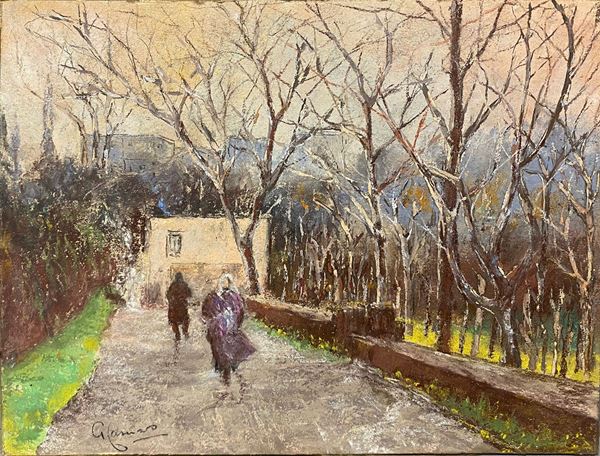 Giuseppe Casciaro (Ortelle,  1863 - Napoli, 1941) - Vico Acitillo al Vomero