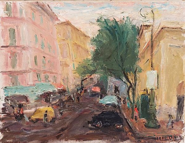 Carlo Striccoli (Napoli, 1897 - 1980) - Via Cimarosa al Vomero