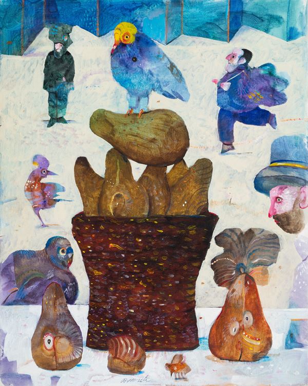 Antonio  Possenti : Senza titolo  - Olio su cartone telato - Asta Arte Moderna e Contemporanea - Blindarte Casa d'Aste