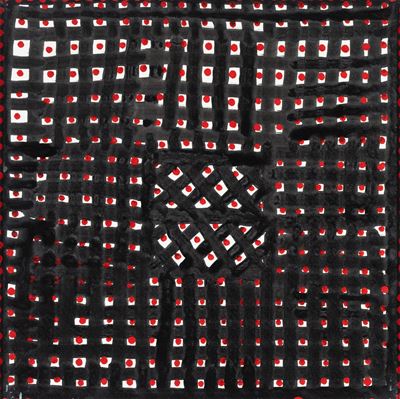 Puntocromie - Quadrato multiplo, industrial paint su tela
