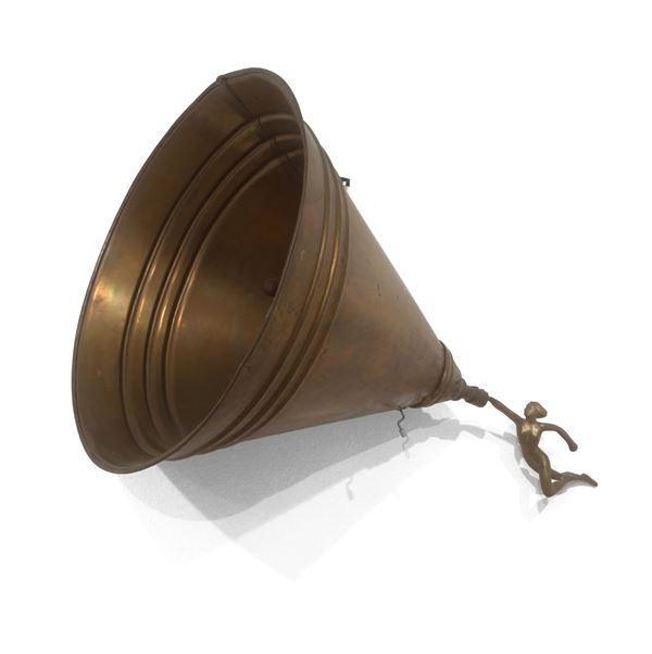 Giovanni Albanese : Annunciazione  (1994)  - Hand-wrought brass sculpture in the shape of a megaphone with music box - Auction Modern and Contemporary Art - Blindarte Casa d'Aste