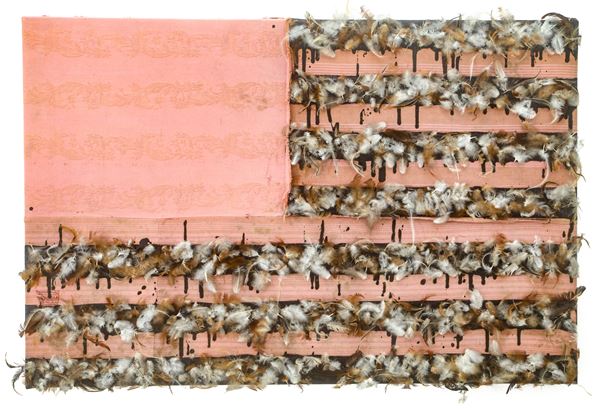 Lisa Wade : Tar and feather II  (2004)  - Tar and feathers on canvas - Auction Modern and Contemporary Art - Blindarte Casa d'Aste