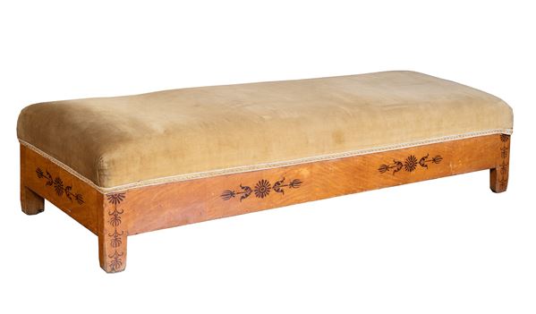Napoli, periodo Carlo X - Bench in cherry wood