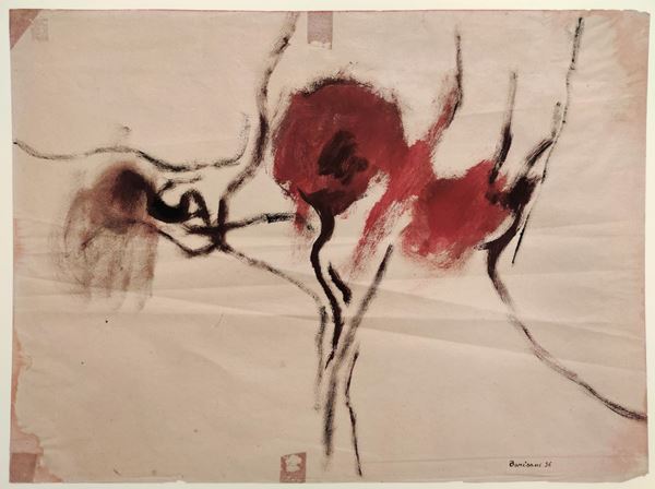 Renato Barisani : Untitled   (1956)  - Tempera on paper - Auction Modern and contemporary art - Blindarte Casa d'Aste