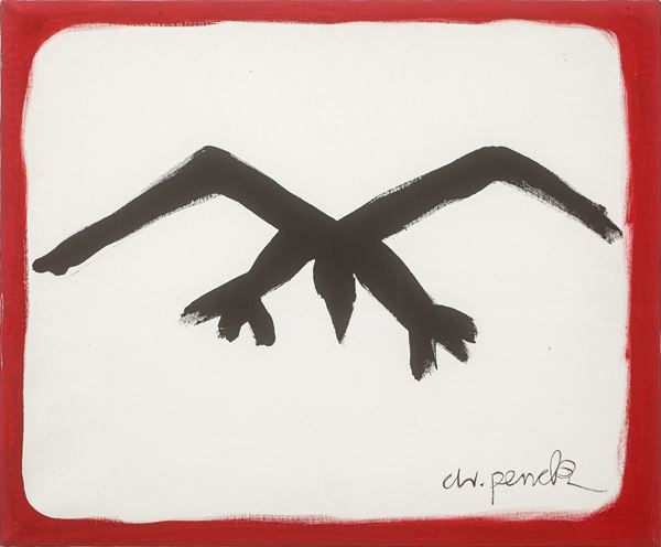 A. R. Penck : Untitled  (1990 ca.)  - Olio su tela - Asta Arte Moderna e Contemporanea - Blindarte Casa d'Aste