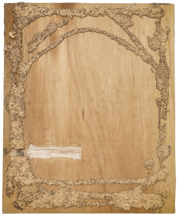 Erik Lindman : Church  (2011)  - Glue to wood and debris on board - Auction Modern and Contemporary Art - Blindarte Casa d'Aste