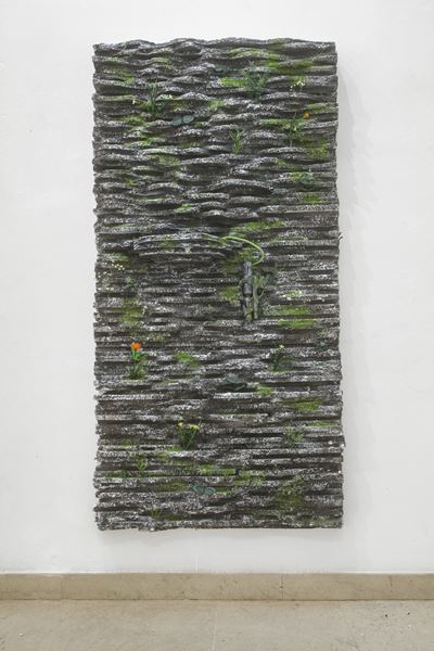 Relief #1 (Niche), tecnica mista su polistirolo applicata su tela