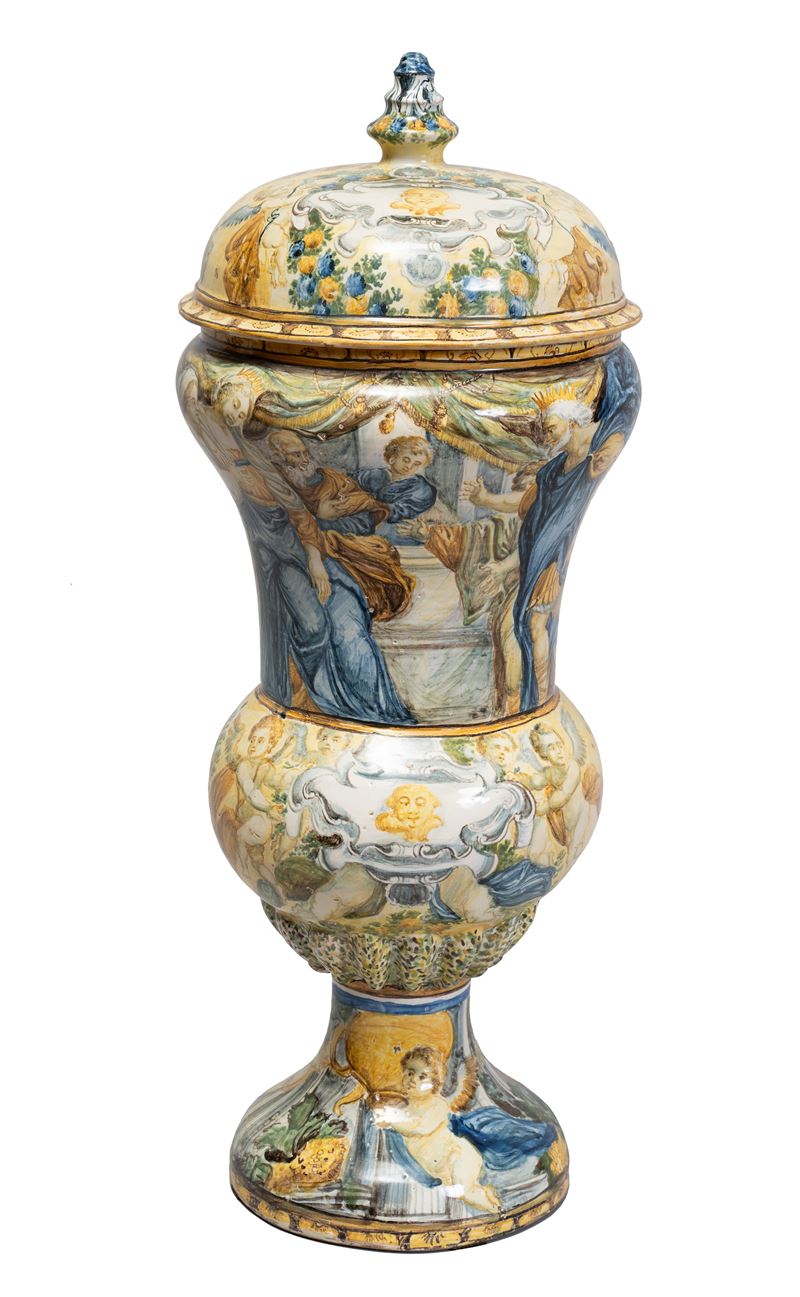Grande vaso in maiolica