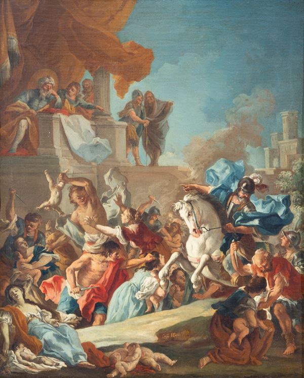 Lorenzo de Caro (Napoli, 1719 &#8211; Napoli, 1777) - Strage degli innocenti