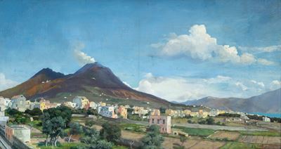 Veduta del Vesuvio da Resina ( Ercolano)