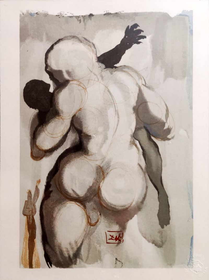 Salvador Dalì - Purgatorio Tav. Vi - i Negligenti Colti da Morte Violenta