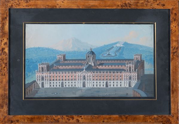 Scuola napoletana, XVIII secolo - Original project of the Royal Palace of Caserta