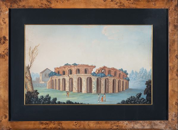 Scuola napoletana, XIX secolo - Anfiteatro di Pozzuoli