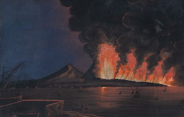 Ignoto autore degli inizi del XIX secolo - L'eruzione del Vesuvio del 1794