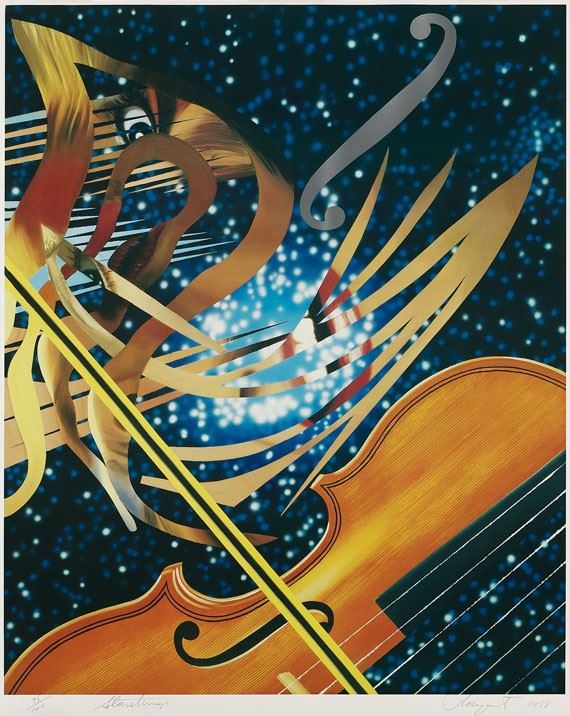 James Rosenquist : Star strings  (1988)  - Colour lithography on paper - Auction Graphic and Multiple - Blindarte Casa d'Aste