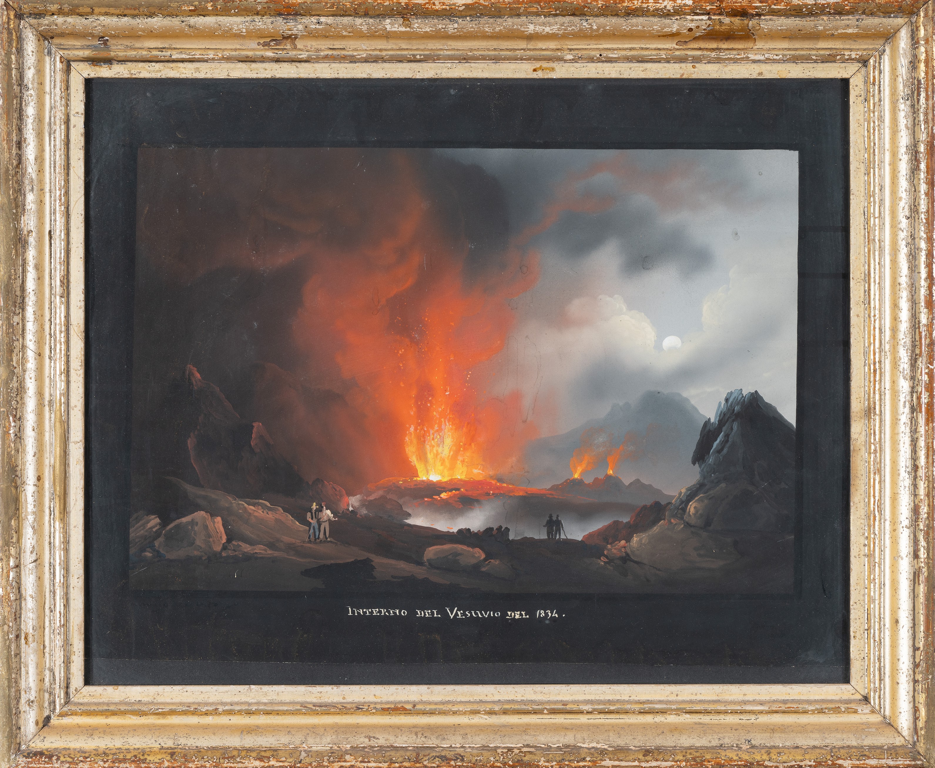 Interno del Vesuvio del 1834