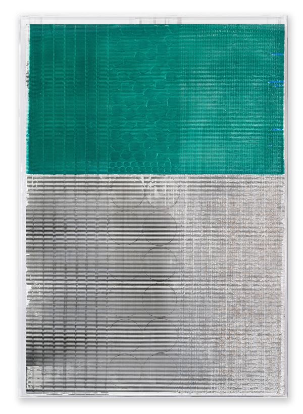 Paolo Masi : Senza titolo  (2011)  - Acrilici su cartone ondulato e sagomato, entro teca in plexiglass - Asta Arte Moderna e Contemporanea - Blindarte Casa d'Aste
