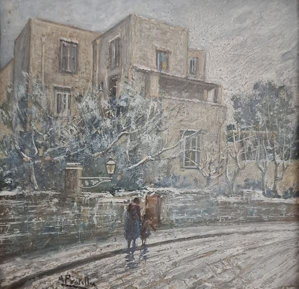 Attilio  Pratella - Nevicata a Napoli