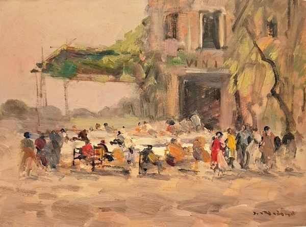 Francesco Di Marino (Napoli, 1892 - 1954) - Osteria