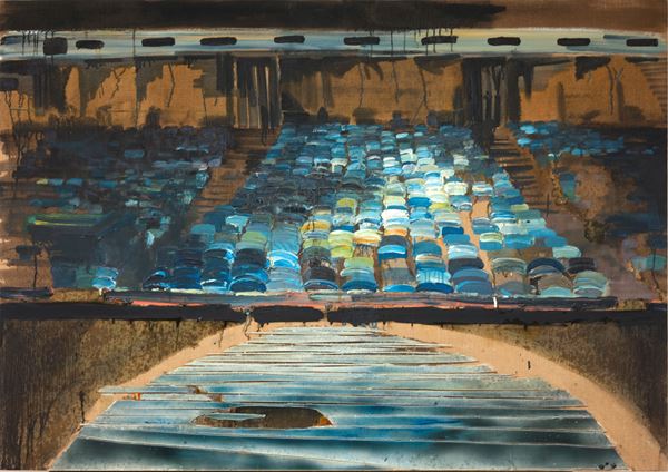 Nick Goss : Auditorium  (2006)  - Tecnica mista su tela - Asta Arte Moderna e Contemporanea - Blindarte Casa d'Aste