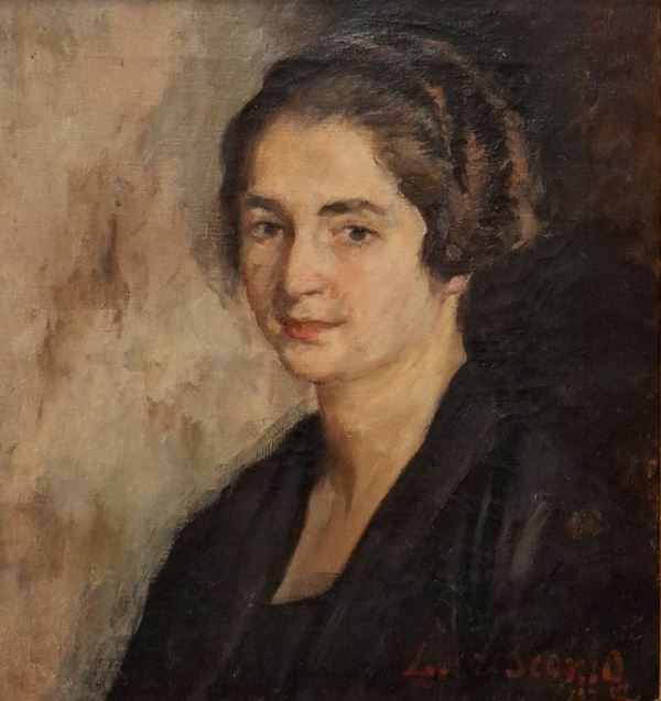 Luigi Crisconio (Napoli , 1893 - Portici, 1946) - Ritratto della madre