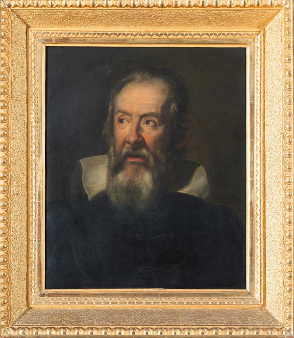 Scuola italiana, XIX secolo - Portrait of Galileo Galilei