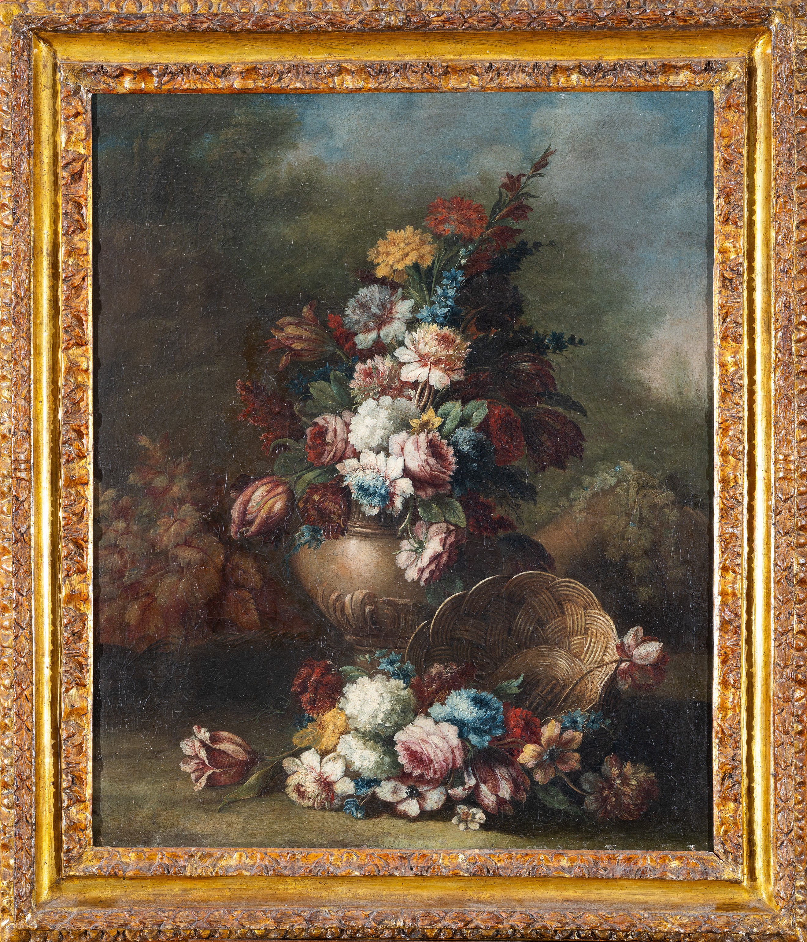 Attribuito a Francesco Lavagna (napoli, 1684 - 1724) - Trionfo di Peonie e Rose
