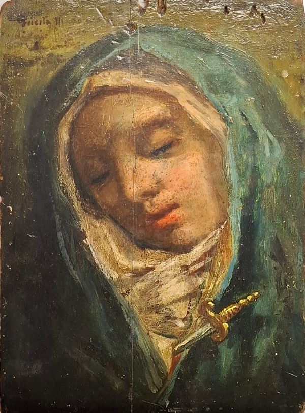 Scuola napoletana XIX secolo - Madonna addolorata