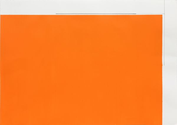 Pedro Cabrita Reis : Linea di uomo 5  (2001)  - Tempera e matita su carta - Asta Arte Moderna e Contemporanea - Blindarte Casa d'Aste